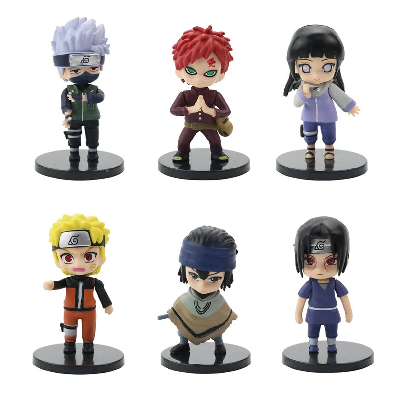 12 peças Anime Naruto Shippuden Hinata Sasuke Itachi Kakashi Gaara anime PVC Figures