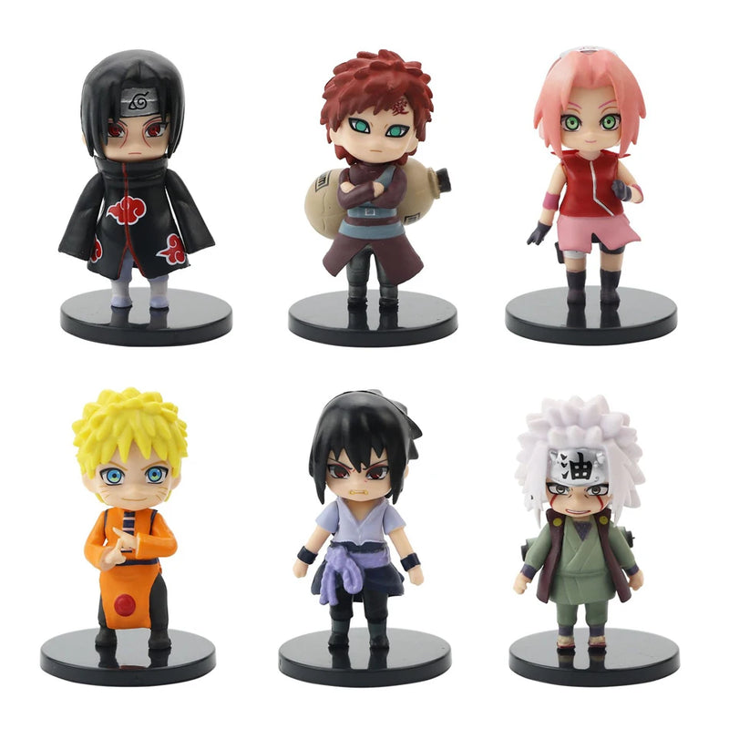 12 peças Anime Naruto Shippuden Hinata Sasuke Itachi Kakashi Gaara anime PVC Figures