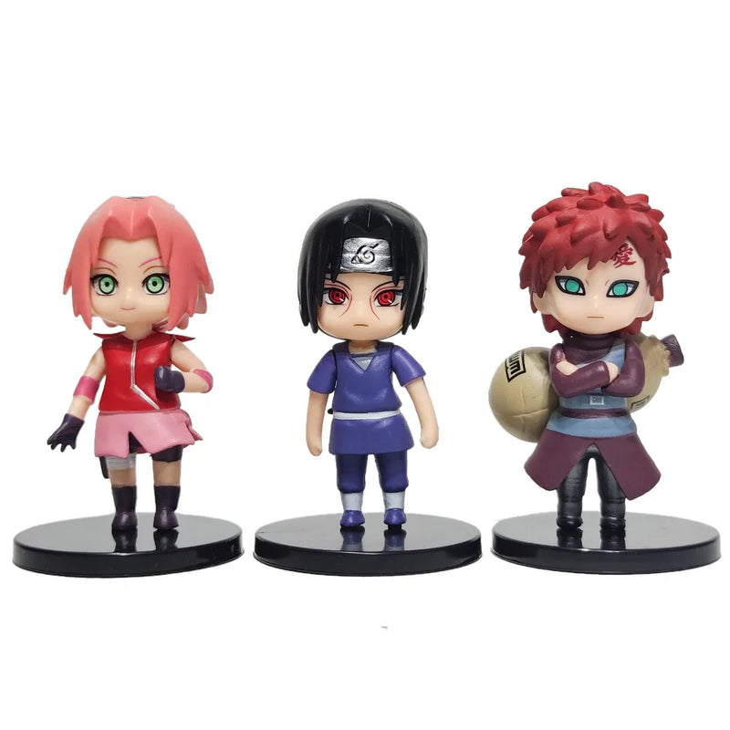 12 peças Anime Naruto Shippuden Hinata Sasuke Itachi Kakashi Gaara anime PVC Figures