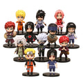 12 peças Anime Naruto Shippuden Hinata Sasuke Itachi Kakashi Gaara anime PVC Figures