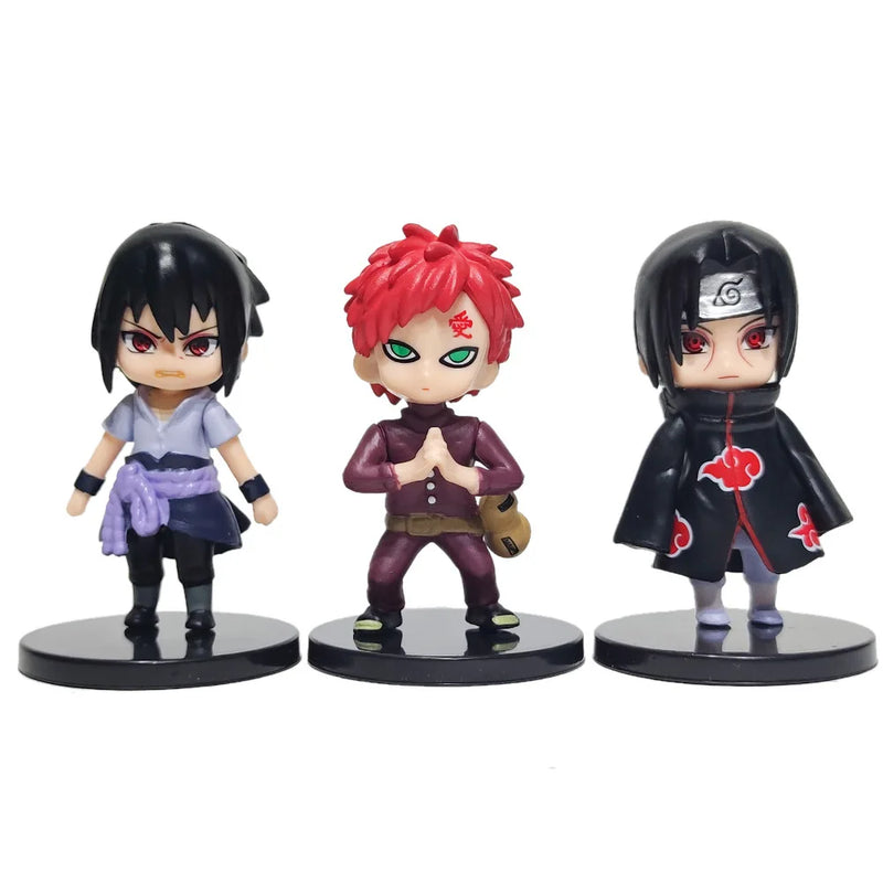 12 peças Anime Naruto Shippuden Hinata Sasuke Itachi Kakashi Gaara anime PVC Figures