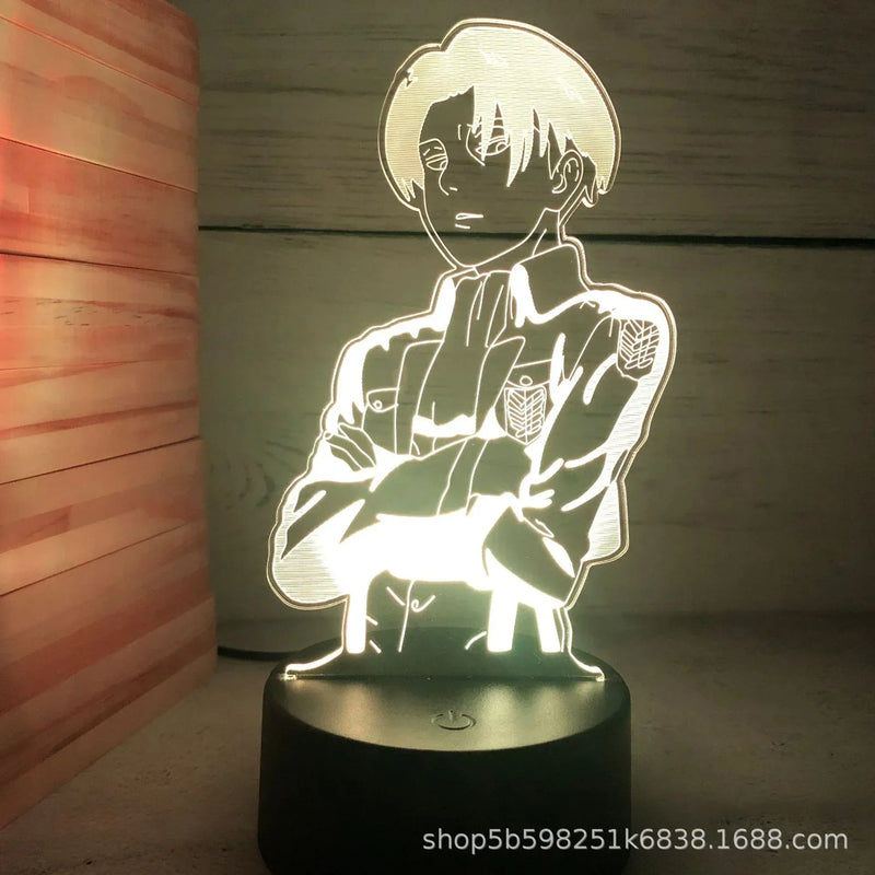 Luz noturna 3D led Attack on Titan